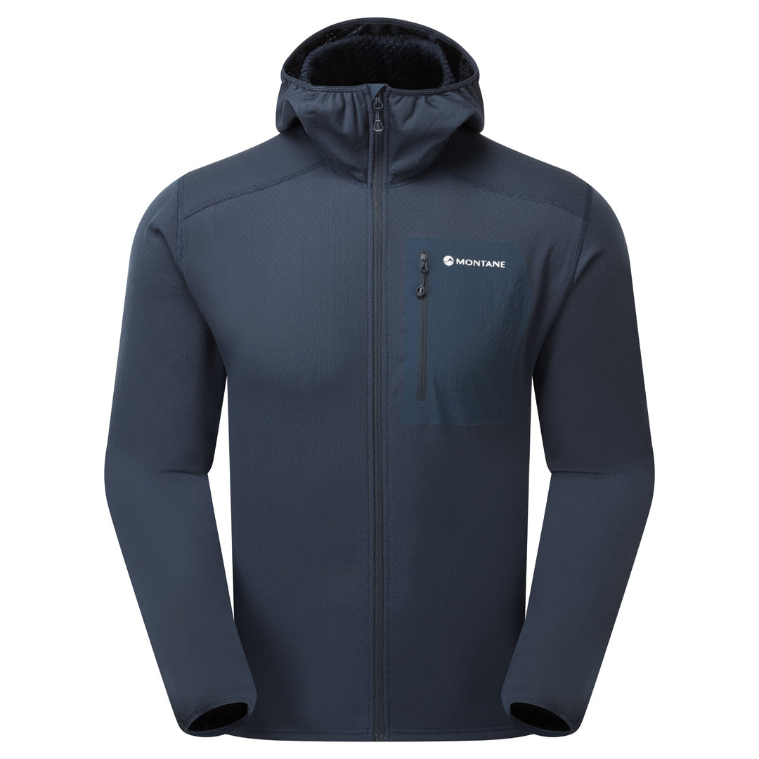 Montane Zepher Fleece Hoodie Men's Eclipse Blue front