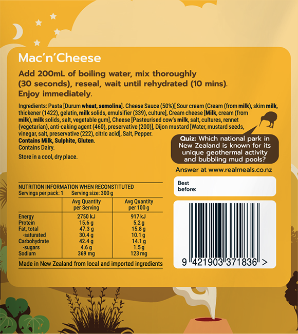 Real Meals Mac 'n' Cheese
