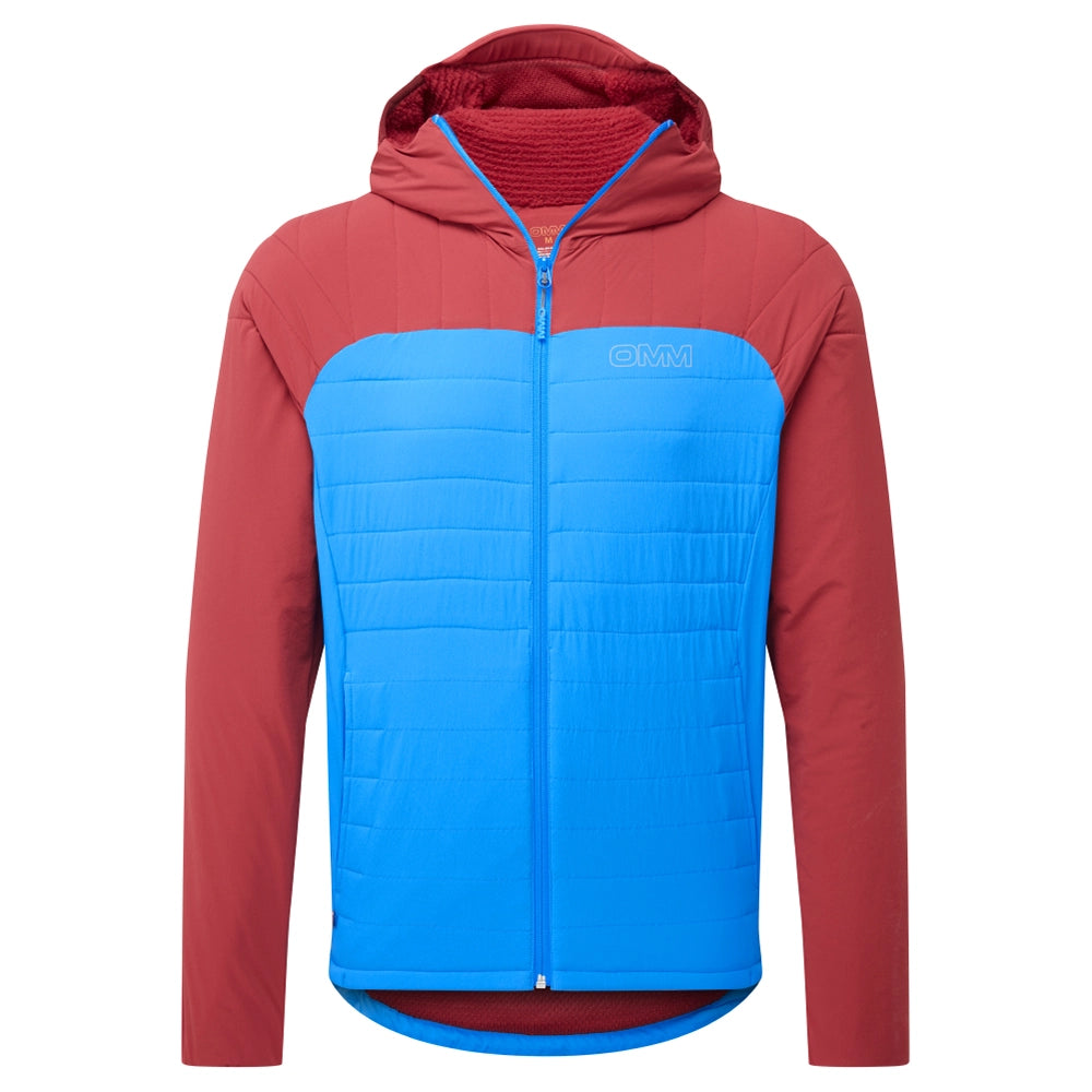 OMM Mountain Core Jacket in Blue/Dark Red, lifestyle shot