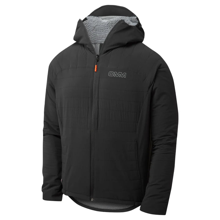 OMM Mountain Core Jacket in Black, angled front view