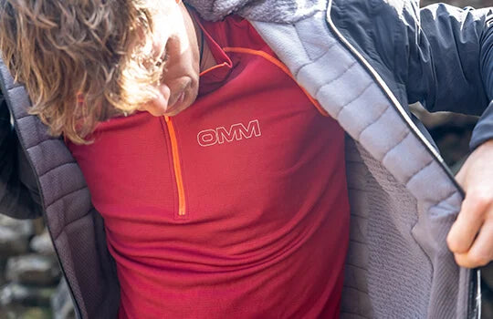 OMM Mountain Core Jacket, side lifestyle shot on the move