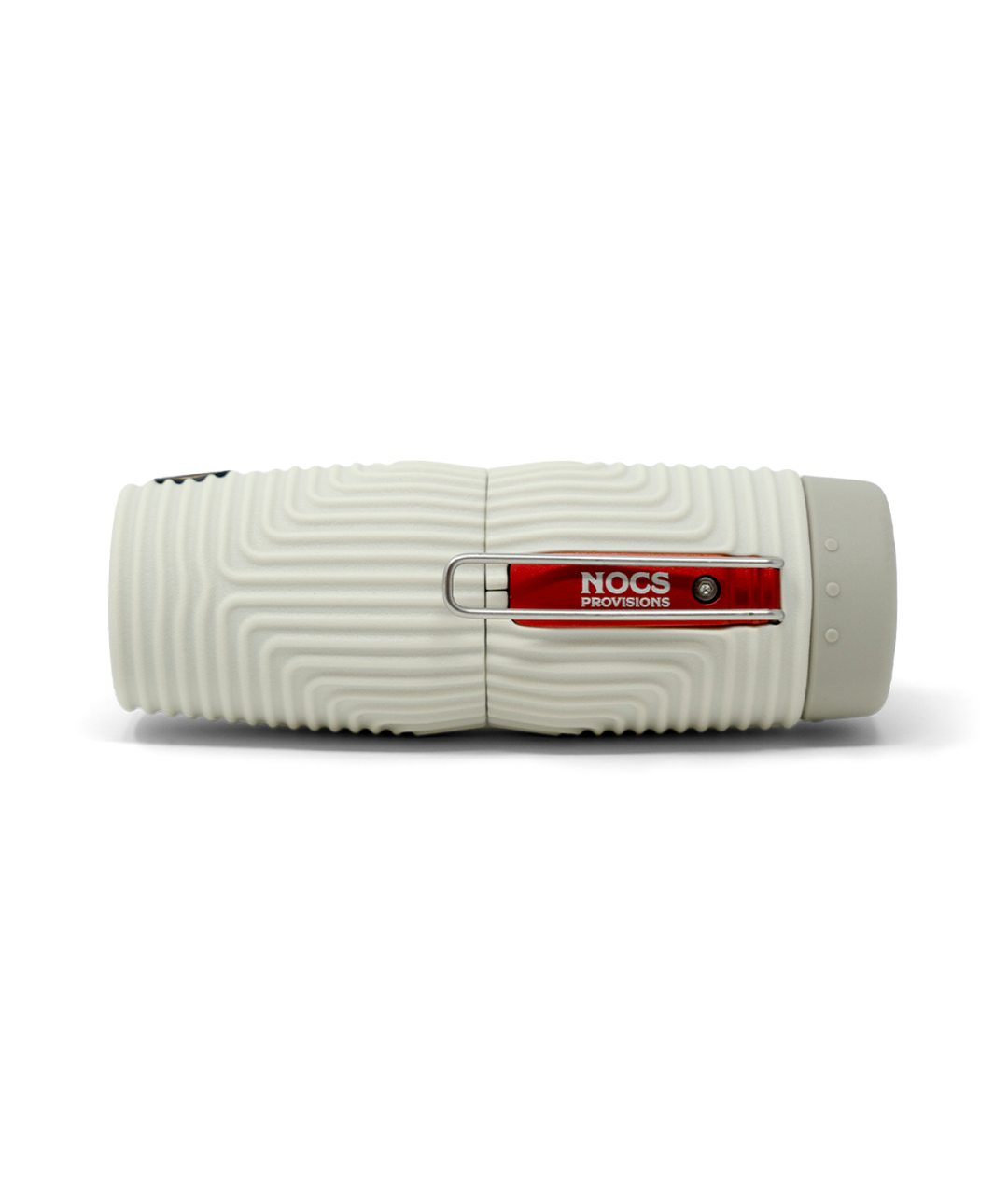 Texture white monocular showing the Nocs Provisions logo and a belt clip