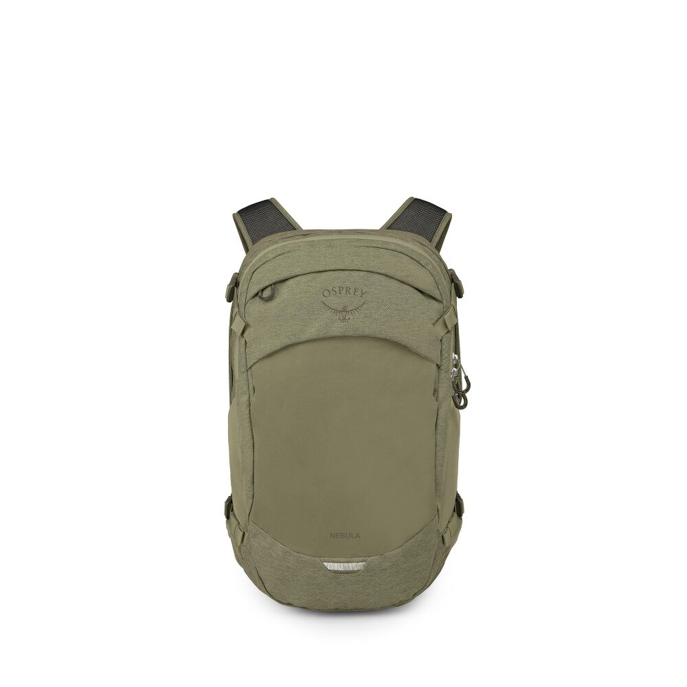 Green Osprey backpack on a white background