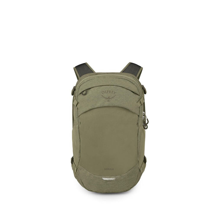 Green Osprey backpack on a white background