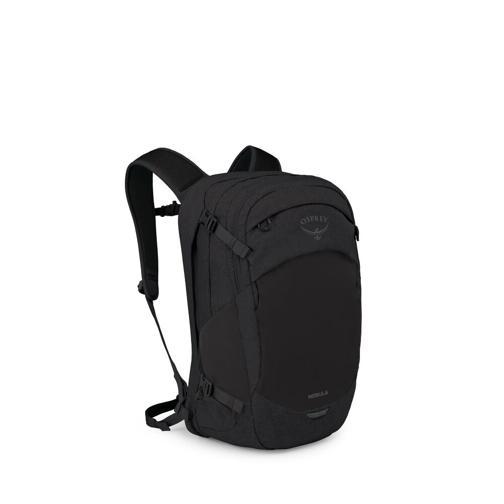 Black Osprey backpack on a white background