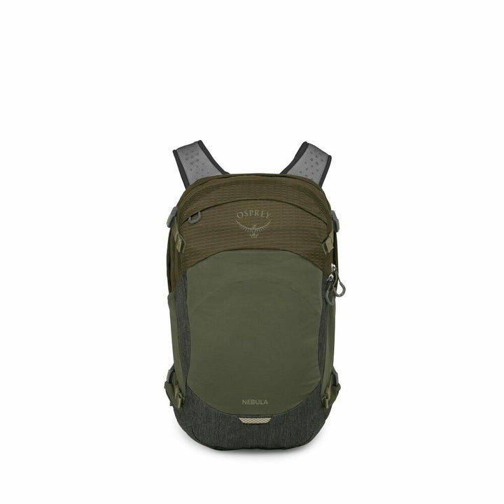 Green Osprey backpack on a white background