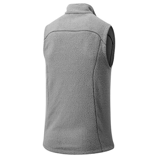 Gray textured vest on a white background