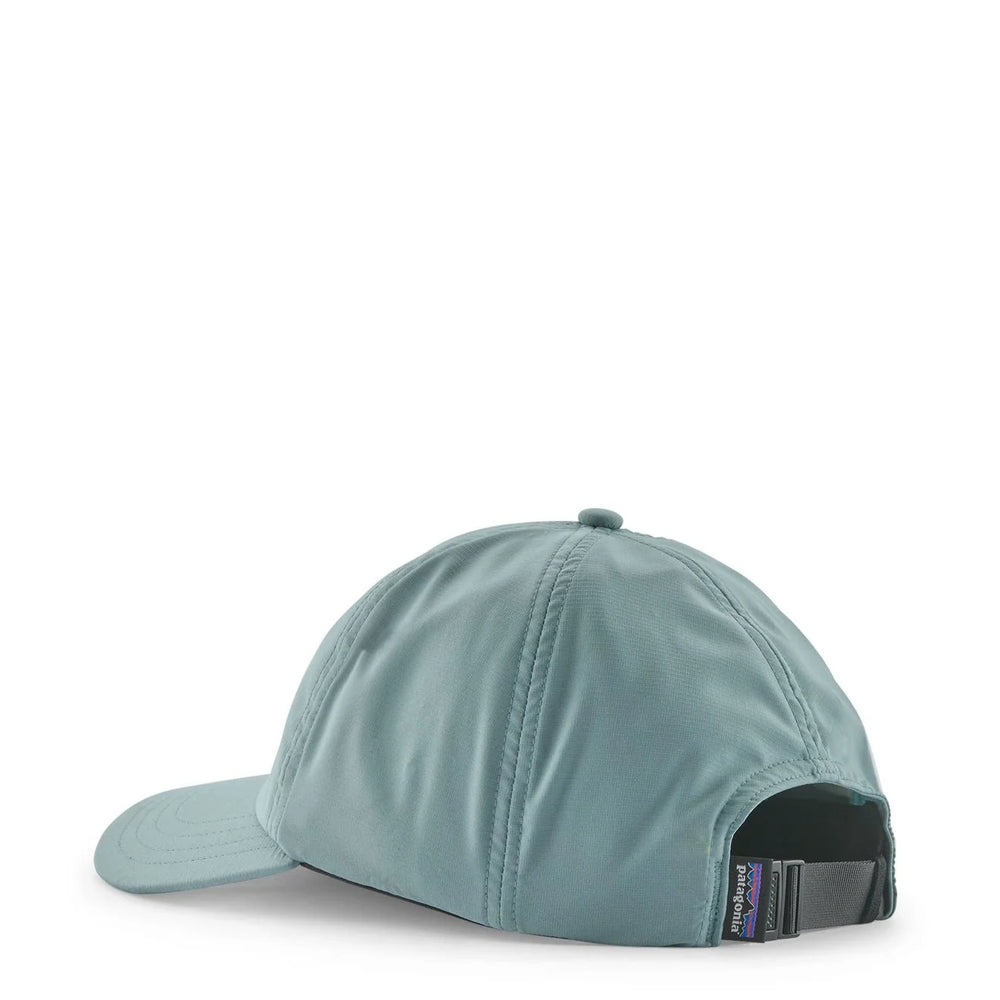 Light blue baseball cap with a visible brand logo on a white background