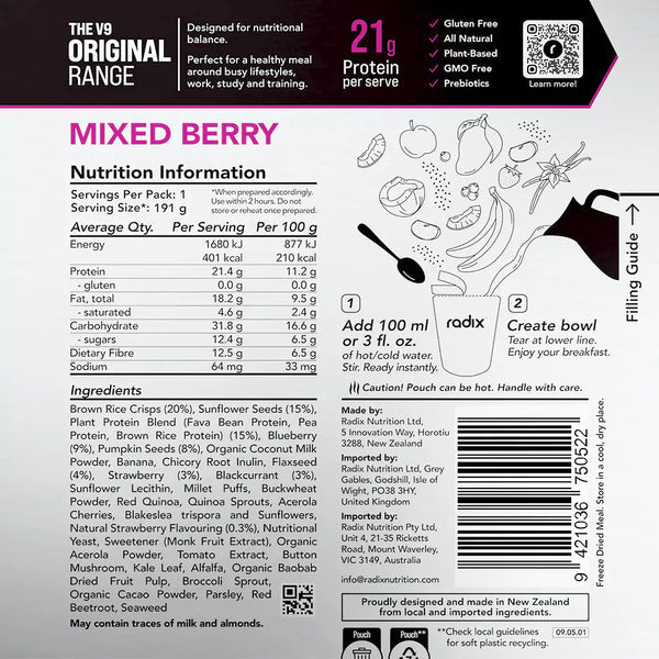 Radix Nutrition Original Breakfast v9.0 Mixed Berry
