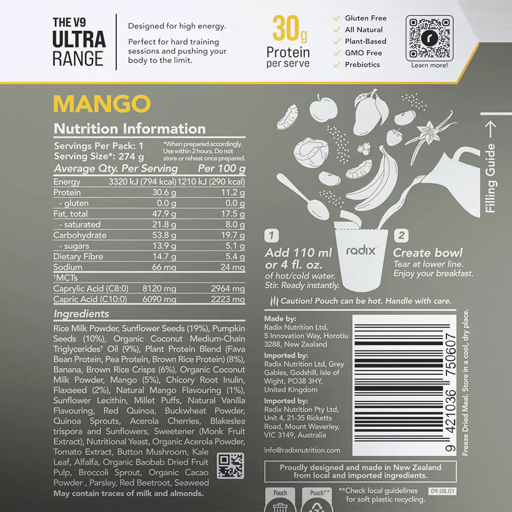 Radix Nutrition Ultra Breakfast Mango