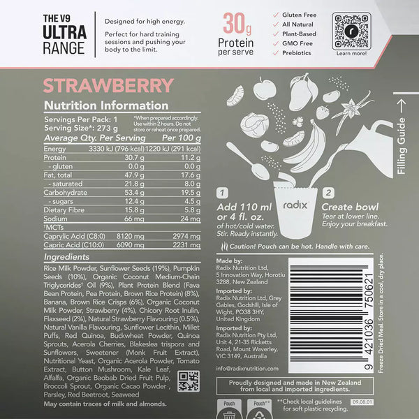 Radix Nutrition Ultra Breakfast v9.0 Strawberry