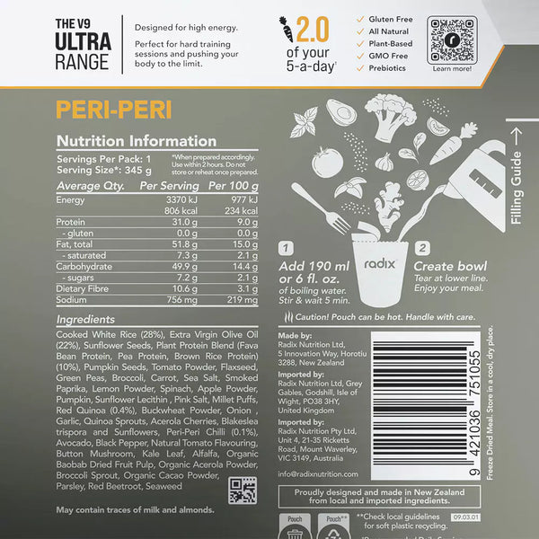 Radix Nutrition Ultra Meal v9.0 Peri-Peri