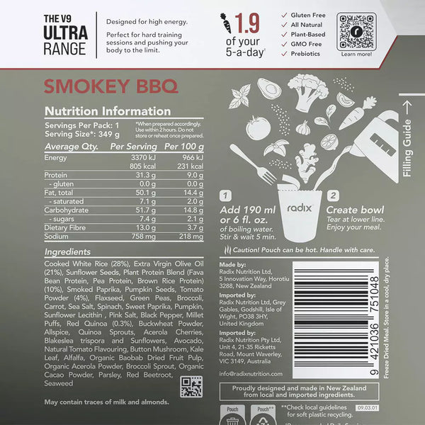 Radix Nutrition Ultra Meal v9.0 Smokey Barbecue