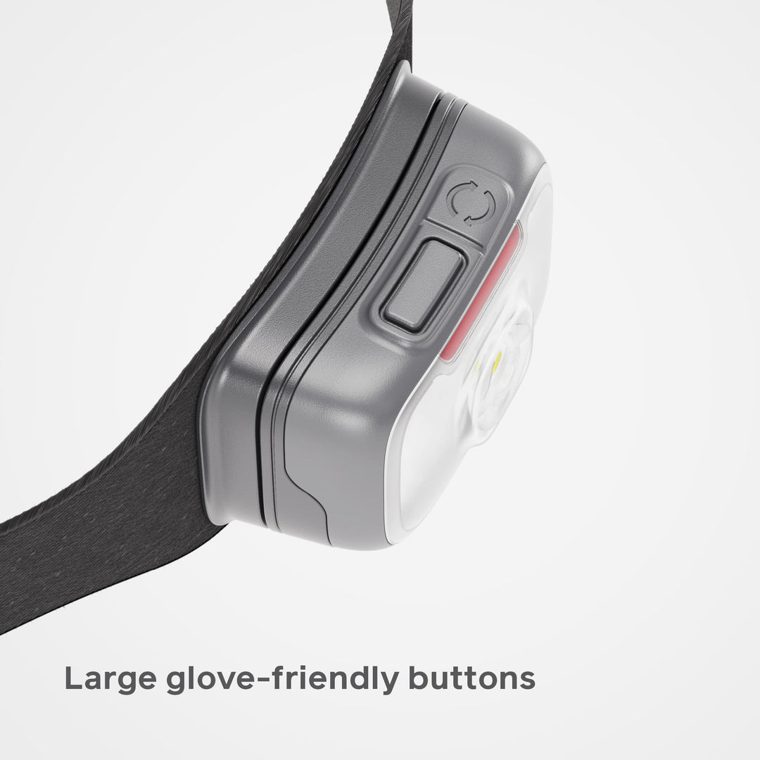 BioLite Range 500 Headlamp Midnight Grey buttons