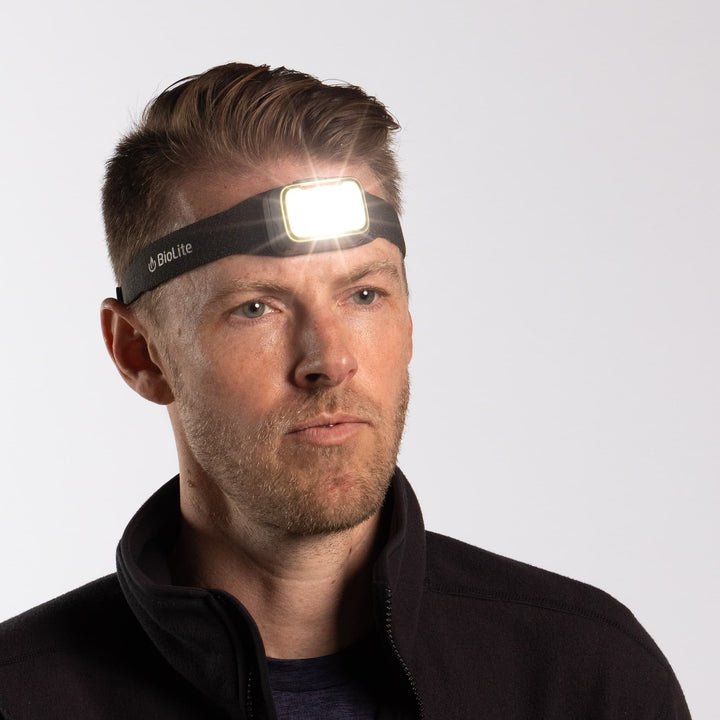 BioLite Range 500 Headlamp Midnight Grey worn