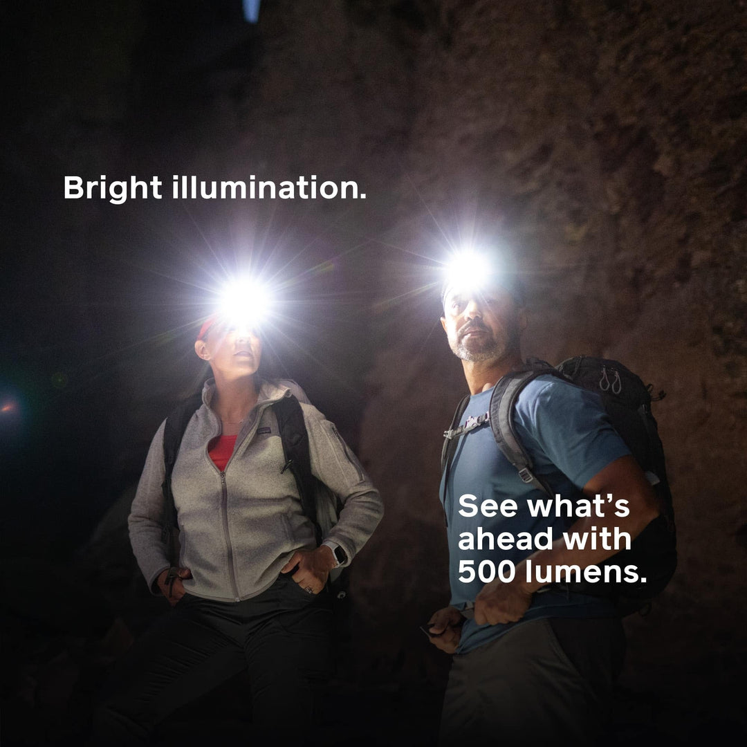 BioLite Range 500 Headlamp beam illumination