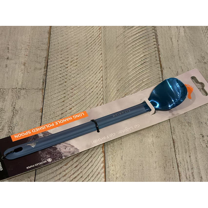 Toaks Titanium Long Handled Spoon With Polished Bowl