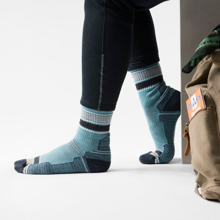 Smartwool Hike Light Cushion Striped Mid Crew Socks Men&
