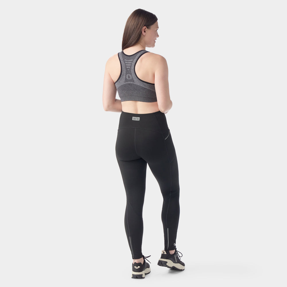 Smartwool Women's Intraknit Racerback Bra - Black Heather - Alternate view
