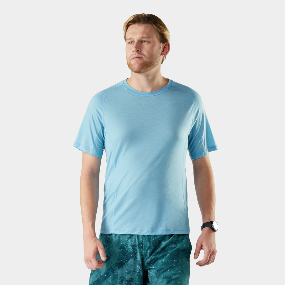 Smartwool Men's Active Ultralite Short Sleeve - Mineral Blue