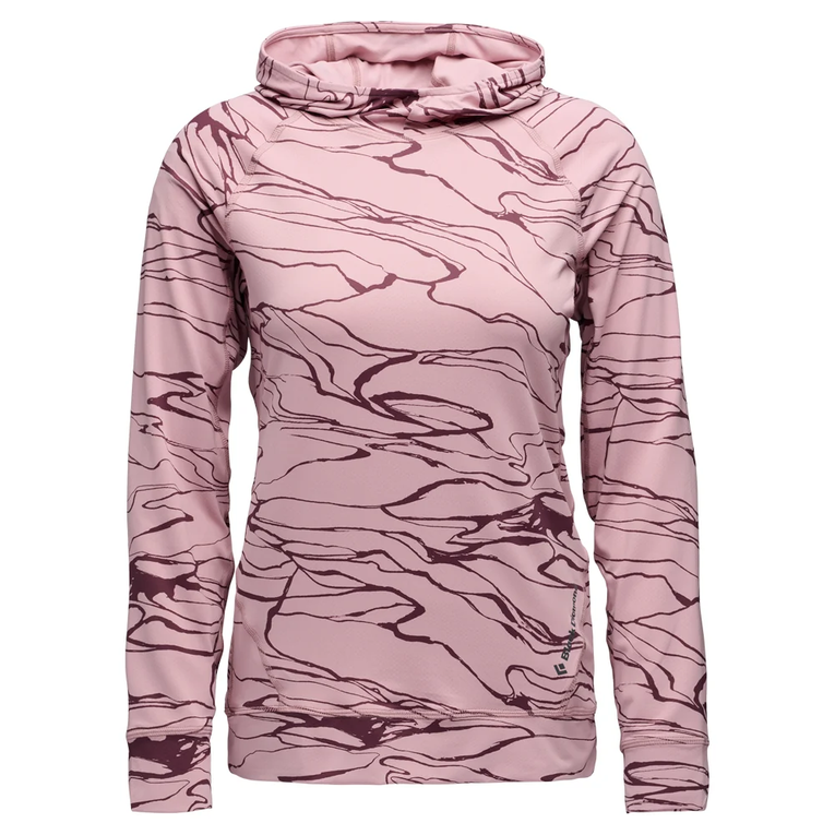 Pink camouflage hoodie on a white background