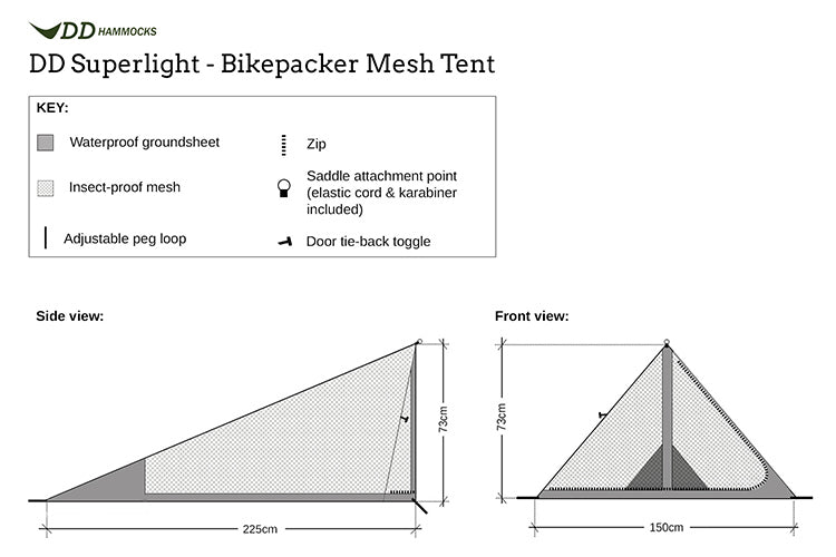 DD Hammocks Superlight Bikepacker Mesh Tent