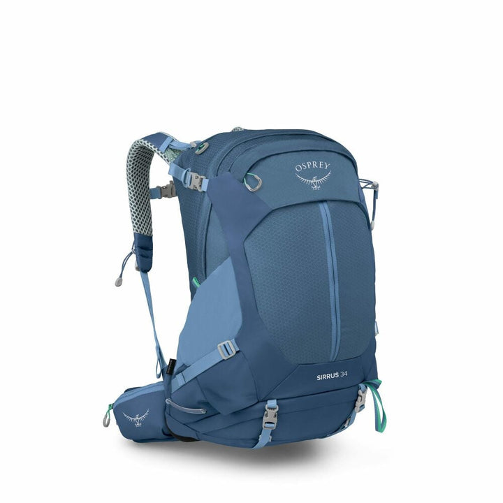 Blue Osprey backpack on a white background