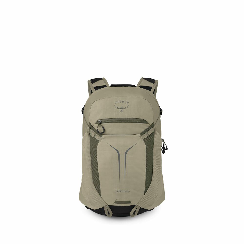 Beige Osprey backpack on a white background