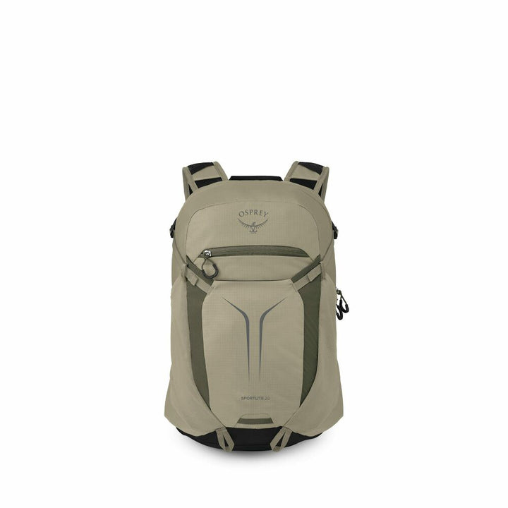 Beige Osprey backpack on a white background