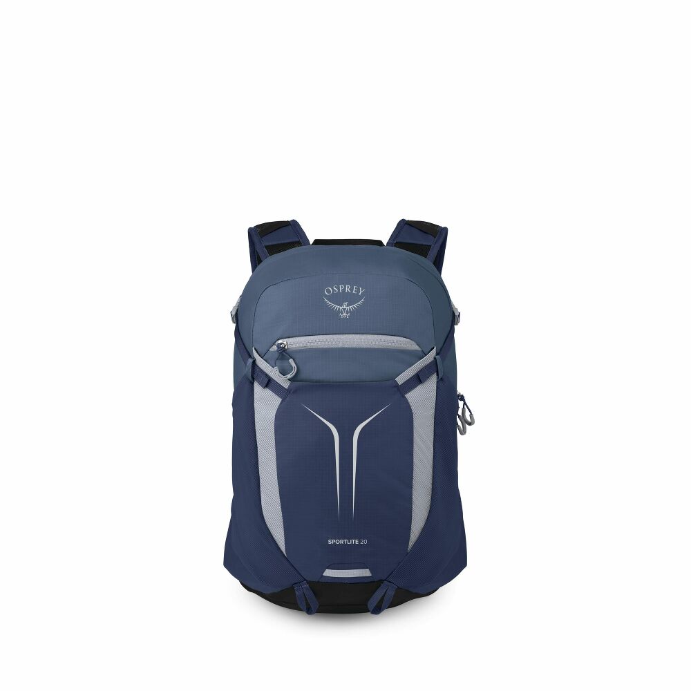 Blue Osprey backpack on a white background