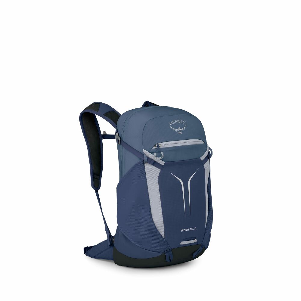Blue Osprey backpack on a white background