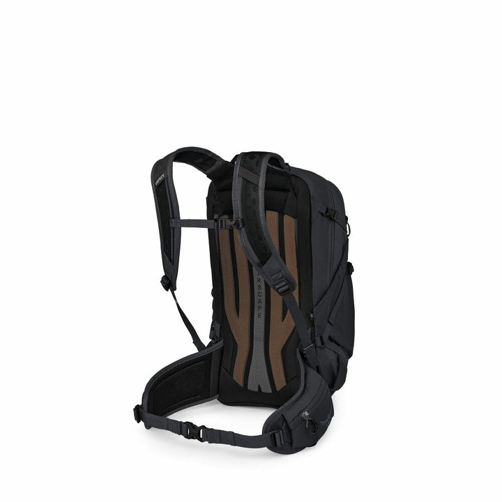 Black Osprey backpack on a white background