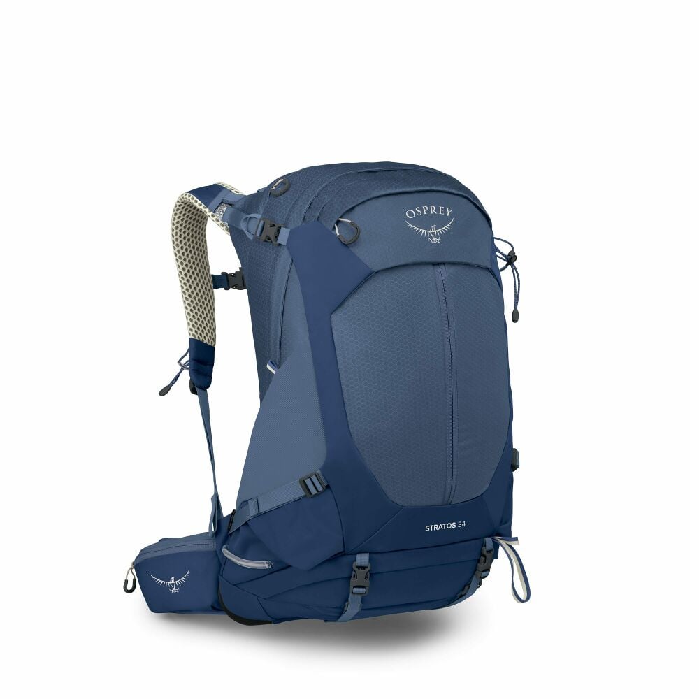 Blue Osprey backpack on a white background