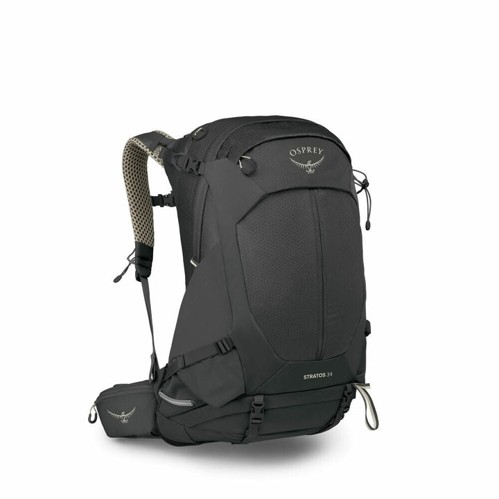 Black Osprey backpack on a white background