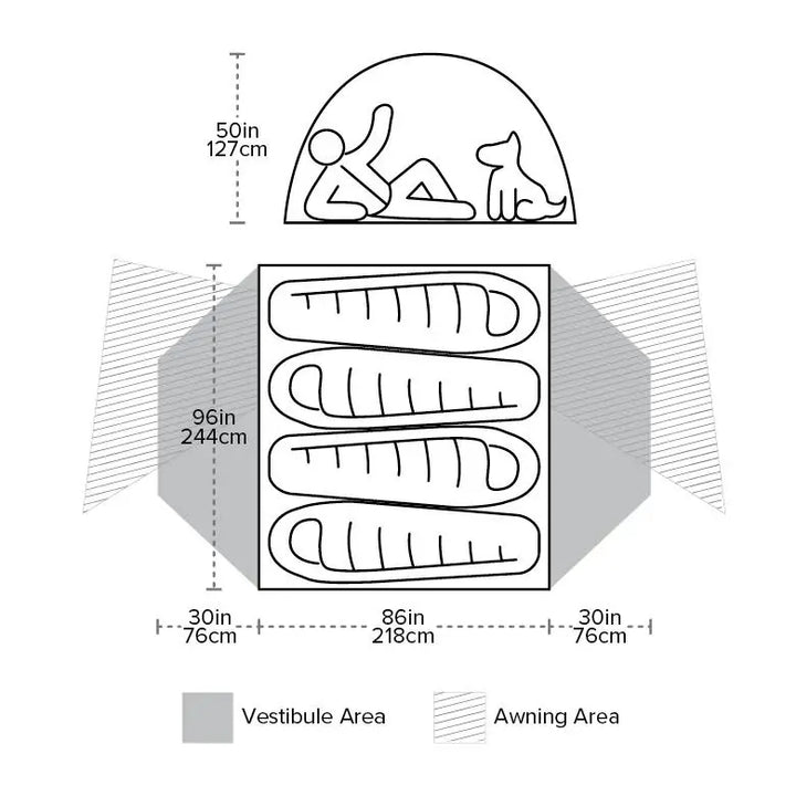 Big Agnes Copper Spur UL4 HyperBead™ Tent