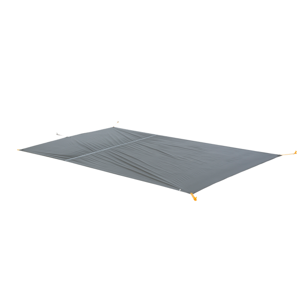 Grey tent footprint.