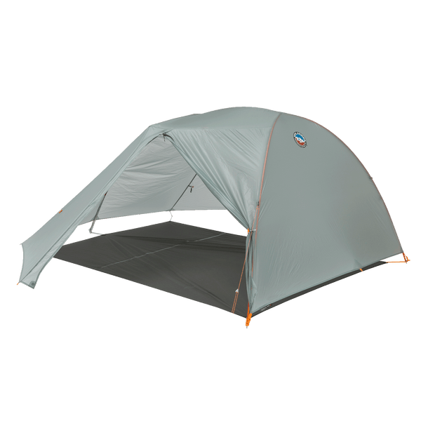 Grey tent fly with dark grey footprint.