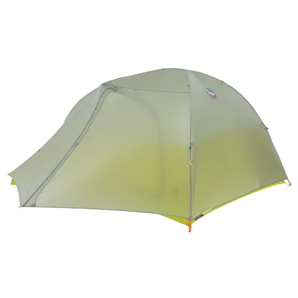 yellow and grey camping tent on a white background