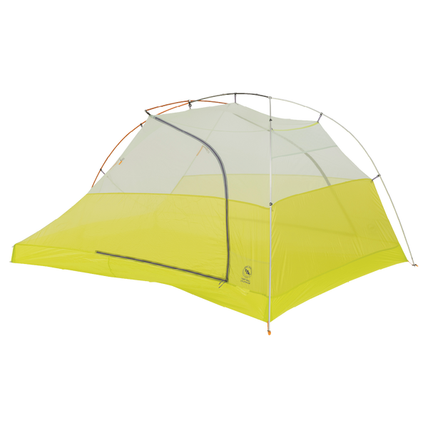 Yellow and grey tent inner on a white background