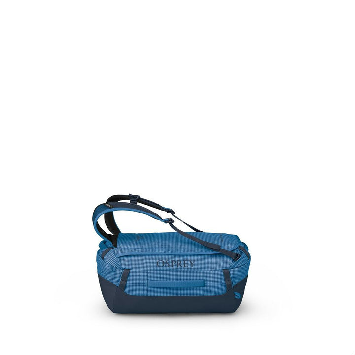 Blue Osprey backpack on a white background