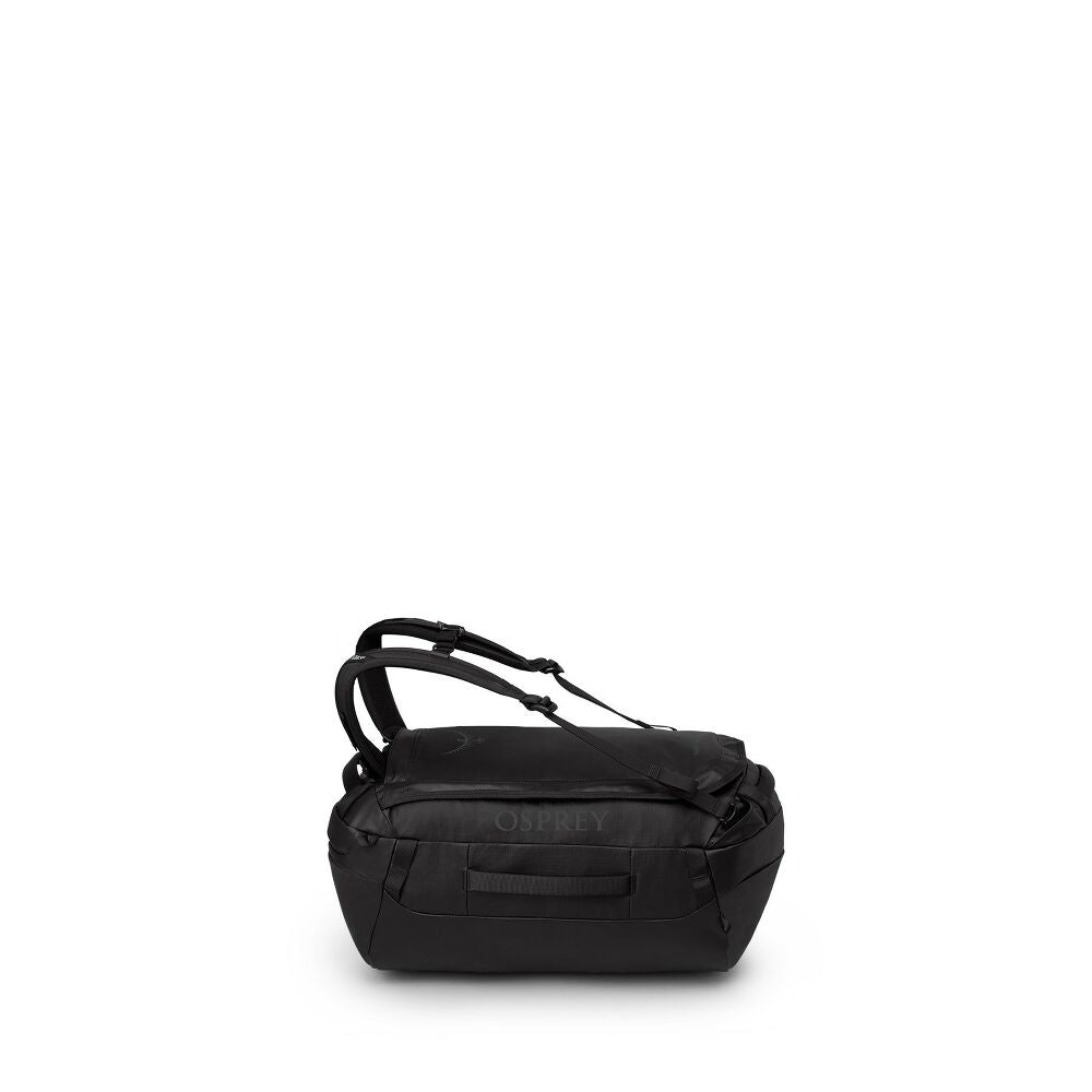Black duffel bag with &