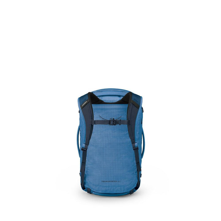 Blue backpack on a white background