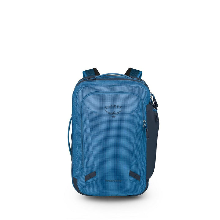 Blue Osprey backpack on a white background