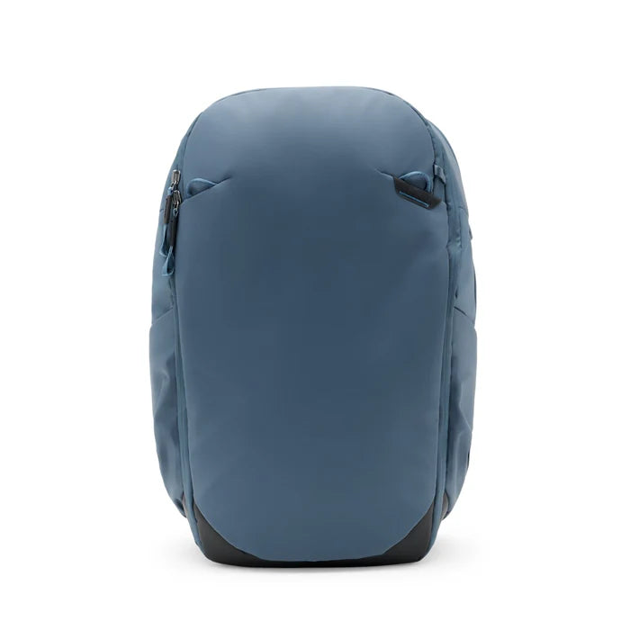 Blue backpack on a white background