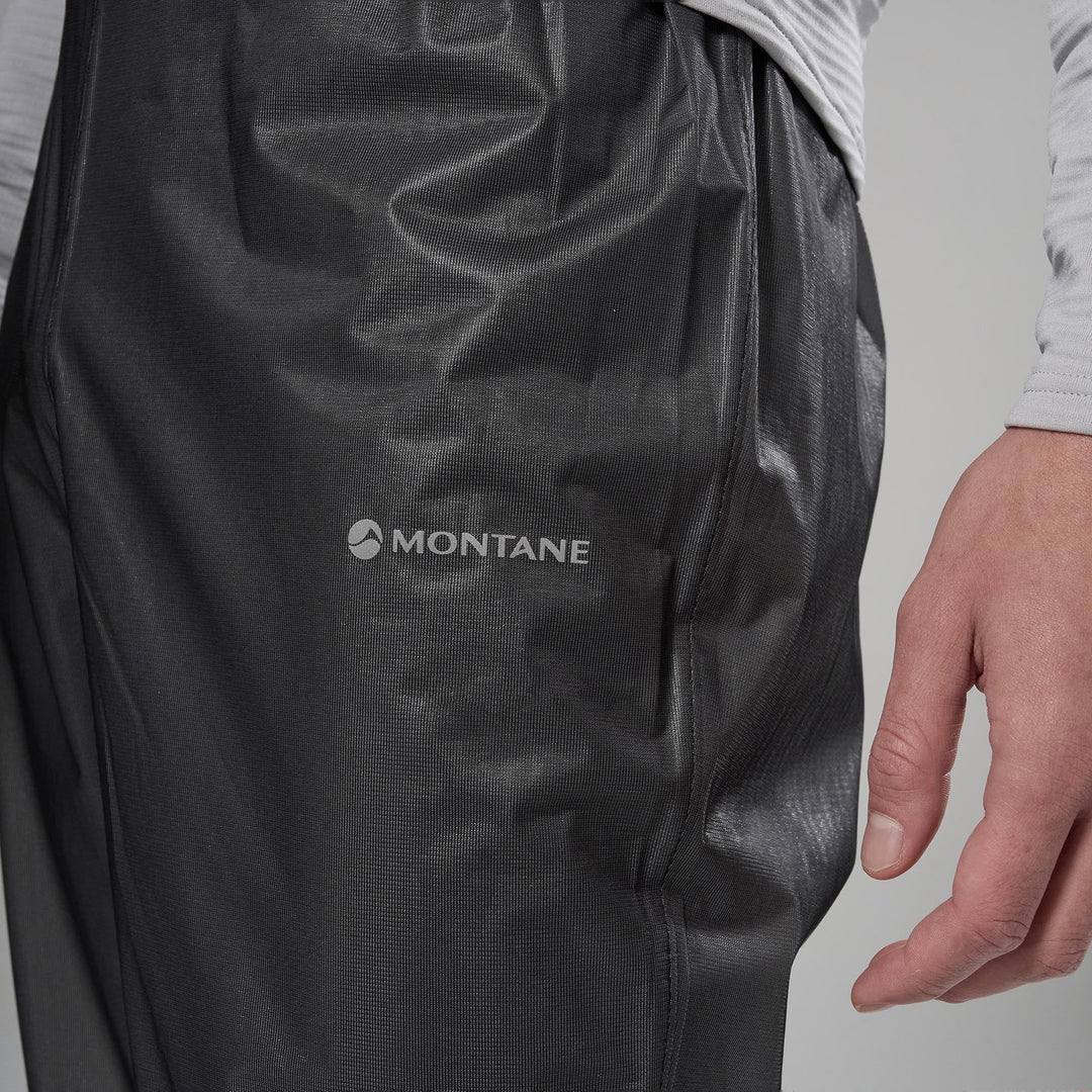 Montane Minimus Nano Waterproof Pants Unisex Midnight Grey detail