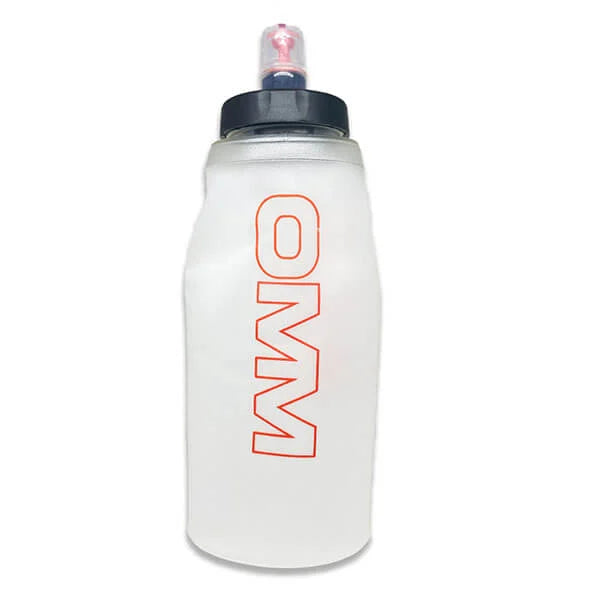 OMM Ultra Flexi Flask 500ml Bite Valve, front view showing the wide fill opening