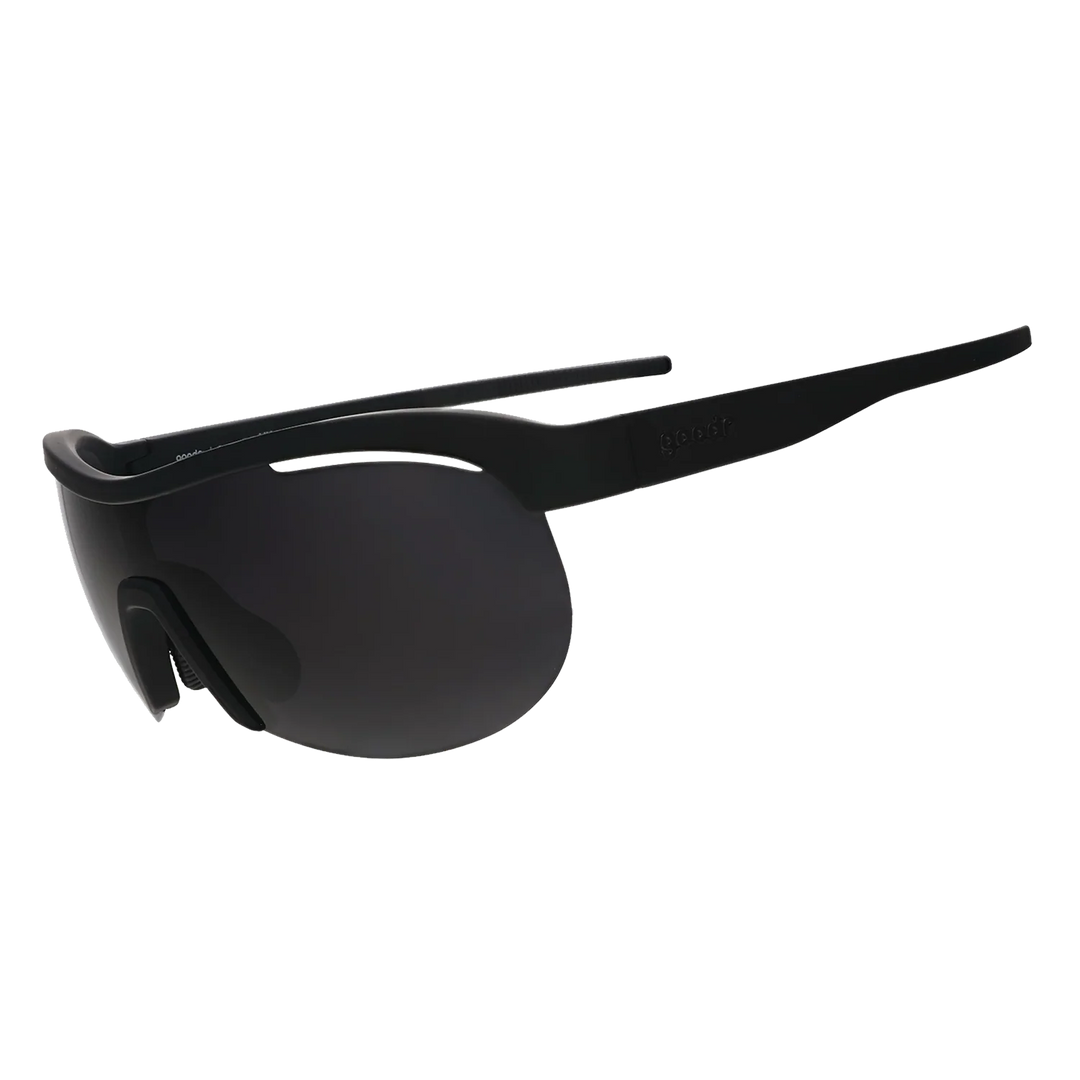Black sunglasses on a white background