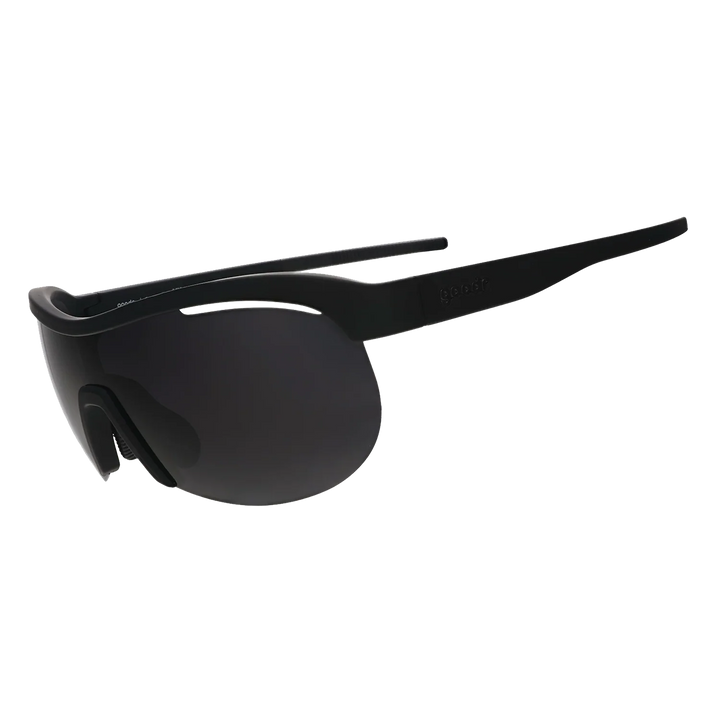 Black sunglasses on a white background