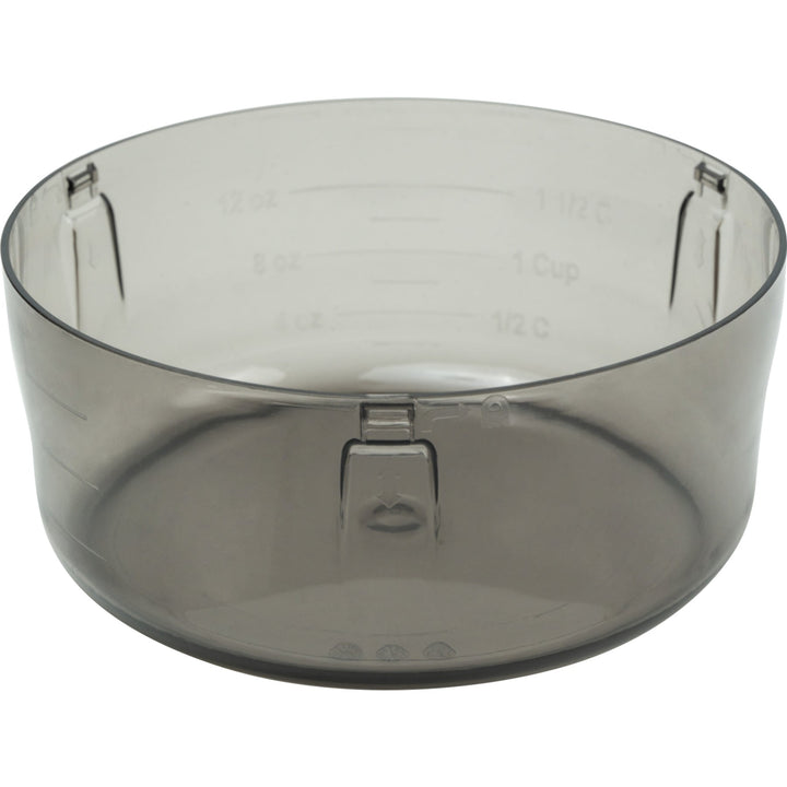 Clear plastic container on a white background