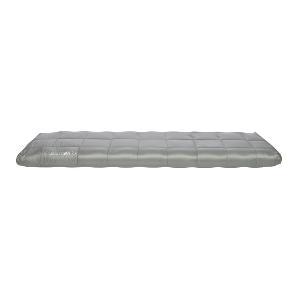 Side view of sleeping mat with grey colour.